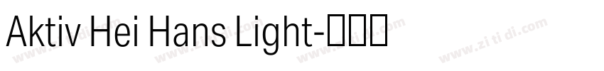 Aktiv Hei Hans Light字体转换